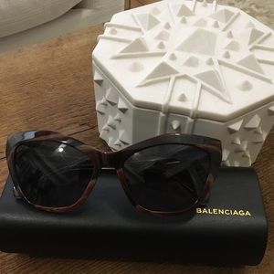 NEW Balenciaga Colored Horn Plastic Sunglasses